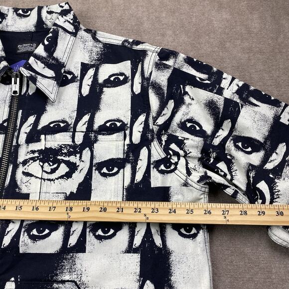 Levi's Skateboarding Garage Jacket X Roemello Ugale Eye Print L Black White NWT - Picture 10 of 14